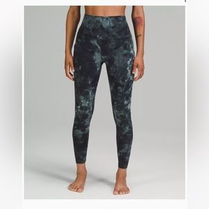 LULULEMON Align 25" Pant 8 Diamond Dye Pitch Grey Graphite Size 6